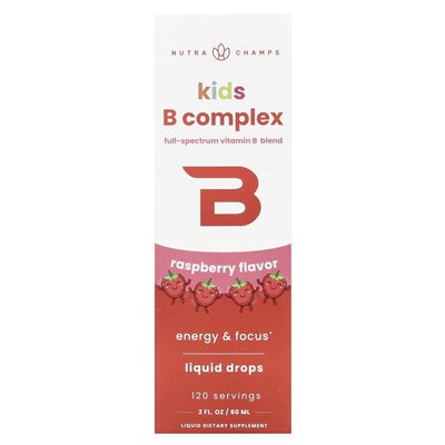 Nutrachamps, Kids B Complex, malina, 2 Fl Oz (60 ml)