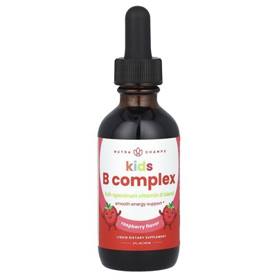 Nutrachamps, Kids B Complex, malina, 2 Fl Oz (60 ml)