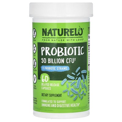 Naturelo, probiotyk, 50 miliardów CFU, 60 opóźnionych kapsułek uwalniania
