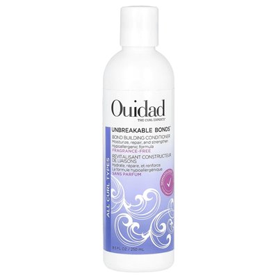 Ouidad, Unbreakable Bonds ™, Odżywka do budowy obligacji, wszystkie typy loków, bezzapachowe, 8,5 fl oz (250 ml) Ouidad, Unbreakable Bonds ™, Odżywka do budowy obligacji, wszystkie typy loków, bezzapachowe, 8,5 fl oz (250 ml)