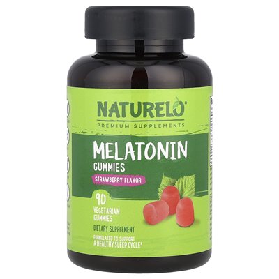 NATURELO, Melatonina Guma, Truskawka, 90 Wegetariańskich Gum