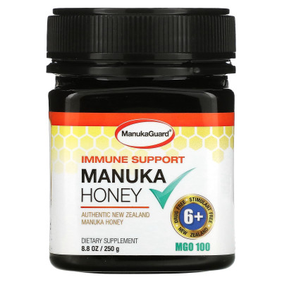 ManukaGuard, Wsparcie Odporności, Miód Manuka, MGO 100, 8.8 uncji (250 g) ManukaGuard, Wsparcie Odporności, Miód Manuka, MGO 100, 8.8 uncji (250 g)