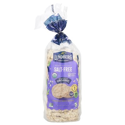 Lundberg, Organic Brown Rice Cakes, No Salt, 8.5 oz (241 g)