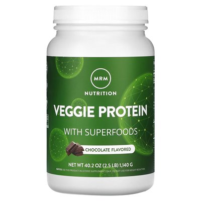 MRM Nutrition, białko wegetariańskie z pożywieniem, czekoladowe o smaku, 2,5 funta (1140 g) MRM Nutrition, białko wegetariańskie z pożywieniem, czekoladowe o smaku, 2,5 funta (1140 g)