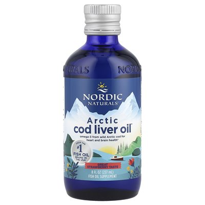 Nordic Naturals, Arctic Cod Liver Oil ™, Strawberry, 8 Fl Oz (237 ml) Nordic Naturals, Arctic Cod Liver Oil ™, Strawberry, 8 Fl Oz (237 ml)