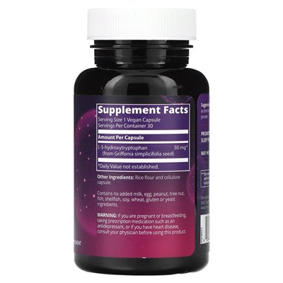 MRM Nutrition, 5-HTP, 50 mg, 30 wegańskich kapsułek