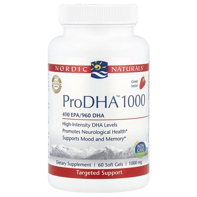 Nordic Naturals, Prodha ™ 1000, Strawberry, 60 softgels