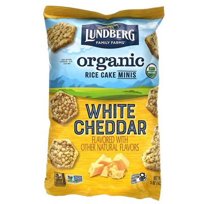Lundberg, Bio-Reiskuchen-Minis, weißer Cheddar, 5 oz (142 g)