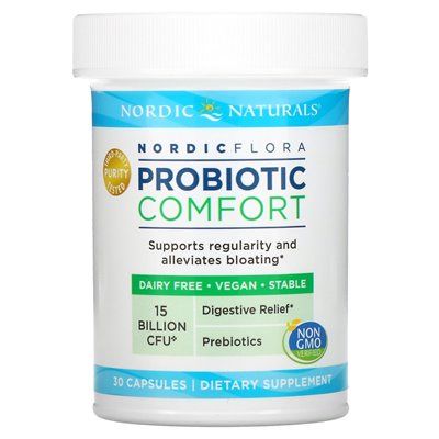 Nordic Naturals, Nordic Flora probiotyk, komfort, 15 miliardów CFU, 30 kapsułek