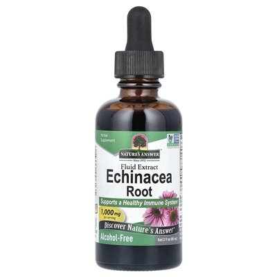 Odpowiedź natury, korzeń echinacea, ekstrakt z płynu, bez alkoholu, 1000 mg, 2 fl oz (60 ml)