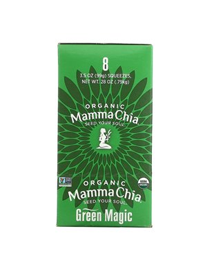 Mamma Chia, Organic Chia Squeeze, Nutritional Snack, Green Magic, 8 Squeezes, 3.5 oz (99 g) each Mamma Chia, Organic Chia Squeeze, Nutritional Snack, Green Magic, 8 Squeezes, 3.5 oz (99 g) each