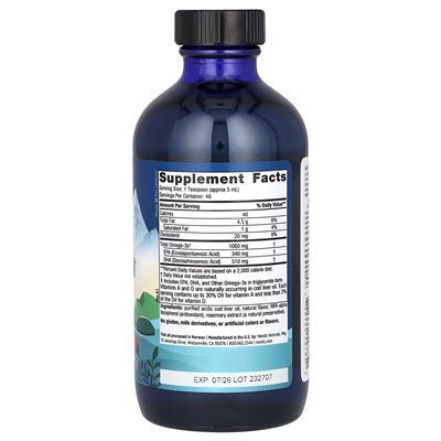 Nordic Naturals, arktyka oleju wątroby, pomarańcza, 8 fl oz (237 ml)