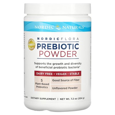 Nordic Naturals, Nordic Florra Prebiotyc Powder, niezmienowany, 7,2 uncji (204 g)