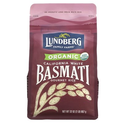 Lundberg Bio-Weiß-Basmati-Reis, 32 oz (907 g) Lundberg Bio-Weiß-Basmati-Reis, 32 oz (907 g)