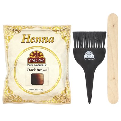 OK PURE Naturals, ziołowy henna naturalny kolor włosów, ciemnobrązowy, 2 uncje (56,7 g) OK PURE Naturals, ziołowy henna naturalny kolor włosów, ciemnobrązowy, 2 uncje (56,7 g)