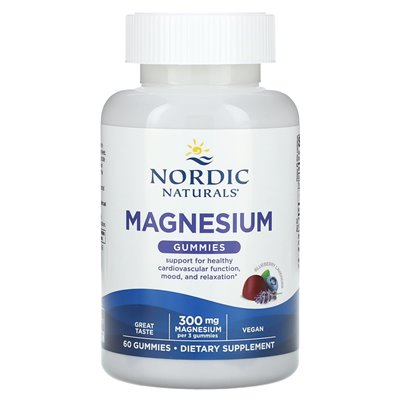 Nordic Naturals, Gummy magnezu, lawenda jagodowa, 300 mg, 60 gumm (100 mg na gumę) Nordic Naturals, Gummy magnezu, lawenda jagodowa, 300 mg, 60 gumm (100 mg na gumę)