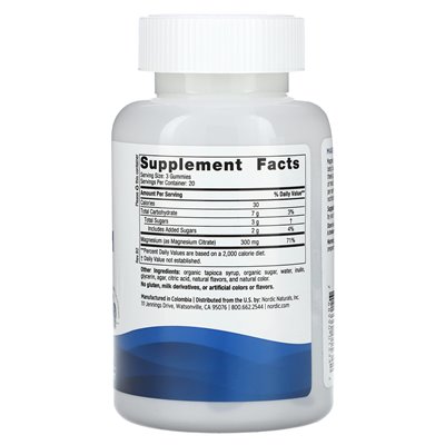 Nordic Naturals, Gummy magnezu, lawenda jagodowa, 300 mg, 60 gumm (100 mg na gumę) Nordic Naturals, Gummy magnezu, lawenda jagodowa, 300 mg, 60 gumm (100 mg na gumę)