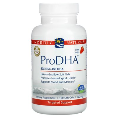 Nordic Naturals, Prodha, Strawberry, 500 mg, 120 miękkich żeli (250 mg na miękki żel)