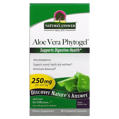 Odpowiedź natury, Aloe Vera Phytogel, 250 mg, 90 kapsułek wegetariańskich Odpowiedź natury, Aloe Vera Phytogel, 250 mg, 90 kapsułek wegetariańskich