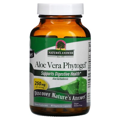 Odpowiedź natury, Aloe Vera Phytogel, 250 mg, 90 kapsułek wegetariańskich Odpowiedź natury, Aloe Vera Phytogel, 250 mg, 90 kapsułek wegetariańskich