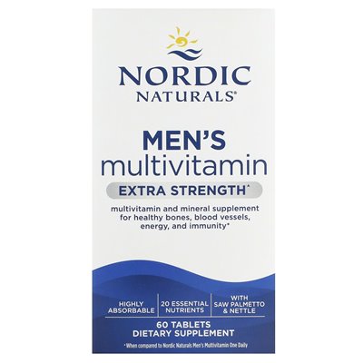Nordic Naturals, multiwitamina męska, dodatkowa siła, 60 tabletek
