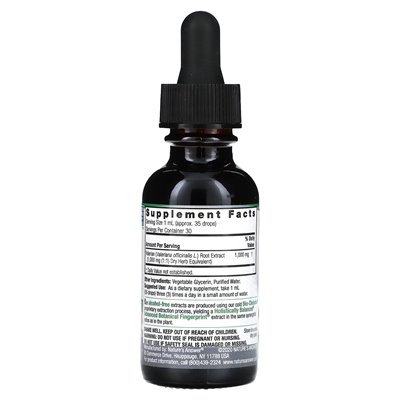 Odpowiedź natury, korzeń waleriany, wolny od alkoholu, 1000 mg, 1 fl oz (30 ml)