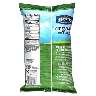 Lundberg, organiczne minis ciasta ryżowego, imbirowe wodorosty, 5 uncji (142 g)