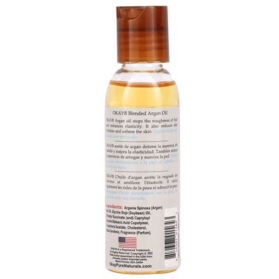Okay czyste naturalne, mieszany olej arganowy, 2 fl oz (59 ml)