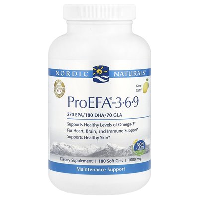 Nordic Naturals, Proefa®-3-6-9, cytryna, 180 softgels