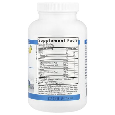 Nordic Naturals, Proefa®-3-6-9, cytryna, 180 softgels
