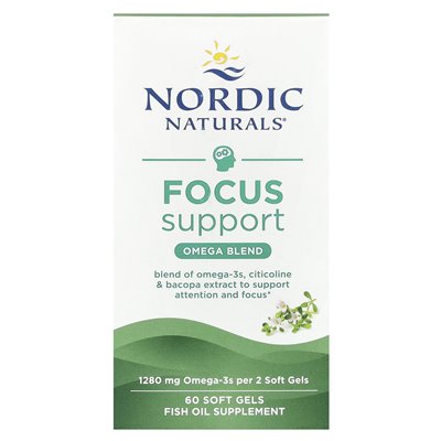 Nordic Naturals, Focus Support, Omega Blend, 60 miękkich żeli