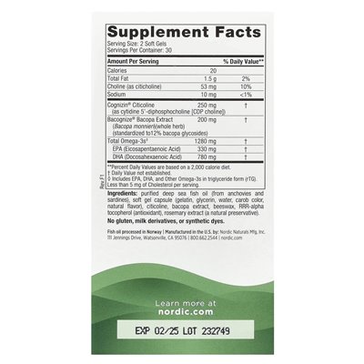 Nordic Naturals, Focus Support, Omega Blend, 60 miękkich żeli