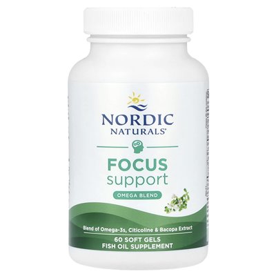 Nordic Naturals, Focus Support, Omega Blend, 60 miękkich żeli