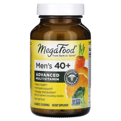 Megafood, mężczyzn 40+, zaawansowana multiwitamina, 60 tabletek Megafood, mężczyzn 40+, zaawansowana multiwitamina, 60 tabletek