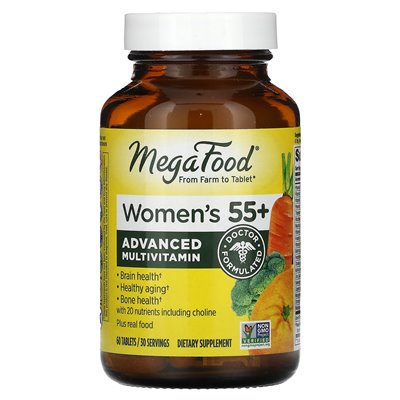 Megafood, kobiety 55+, zaawansowana multiwitamina, 60 tabletek Megafood, kobiety 55+, zaawansowana multiwitamina, 60 tabletek