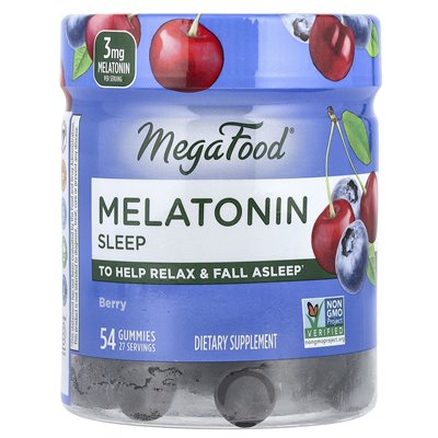 Megafood, Melatonin, Berry, 54 Gummy