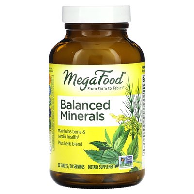 Megafood, balanced minerals, 90 tablets