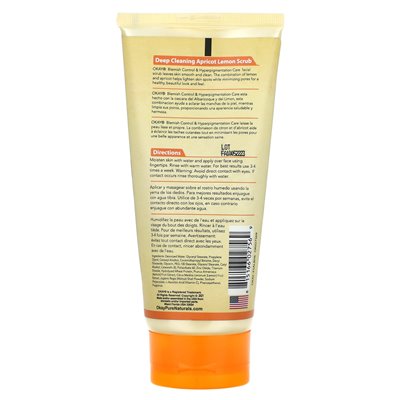 Okay Pure Natural Apricot Lemon Scrub, 6 oz (170 g)