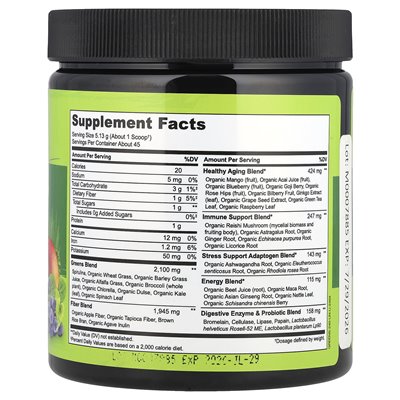 Naturelo, surowa zielenie Whole Food Proszek, niesłodzony, 8,5 uncji (240 g)