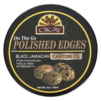 Okay Pure Naturals, Polished Edges With Black Jamaican Castor Oil, 2 oz (59 ml) Okay Pure Naturals, Polished Edges With Black Jamaican Castor Oil, 2 oz (59 ml)