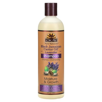 OK Pure Naturals, czarny jamajski olej rycynowy, szampon, lawenda, 12 fl oz (355 ml) OK Pure Naturals, czarny jamajski olej rycynowy, szampon, lawenda, 12 fl oz (355 ml)