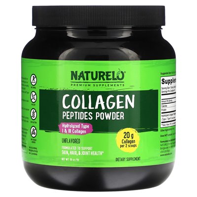 Naturelo, Collagen Peptides Powder, Salt-Free, 1 Pound (16 Ounces)