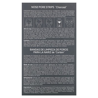 Purterederm, Nose Pore Strips, Charcoal, 6 Strips