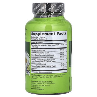 Naturelo, sleep Formuła, 60 kapsułek wegetariańskich