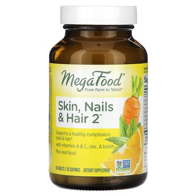 Megafood, Haut, Nägel und Haare 2, 60 Tabletten