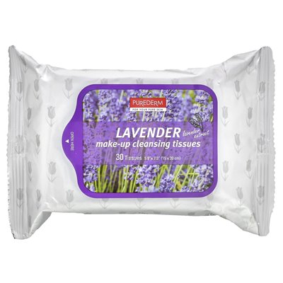 Purederm, Make-up Reinigungstücher, Lavendel, 30 Tücher