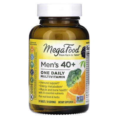 Megafood, Men 40+ One Multivitamin Diary, 30 Tablets