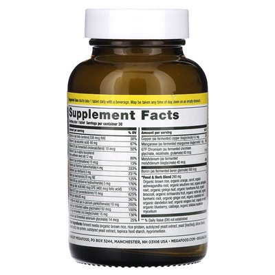 Megafood, Men 40+ One Multivitamin Diary, Multivitamin-Tagebuch für Männer ab 40, 30 Tabletten