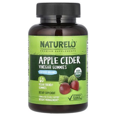 Naturelo, Apfelessig-Gummibärchen, 60 vegane Gummibärchen
