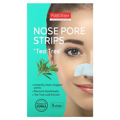 Curederm, paski porów nosa, drzewo herbaciane, 6 pasków